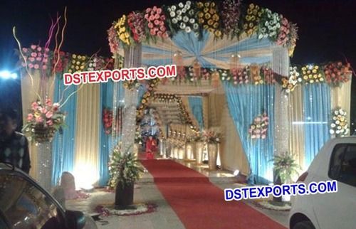 Indian Wedding Crystal Pillars Welcome Gate D S T Exports