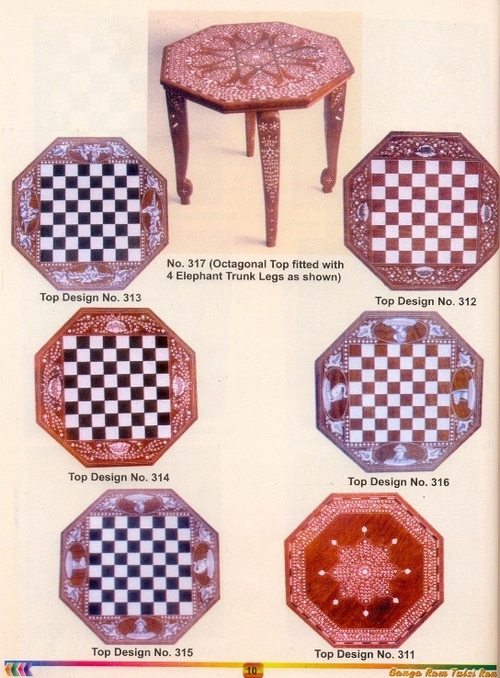 Octagonal wooden Handcrafted Table Designs