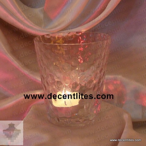 Dotted Glass Candle Holder
