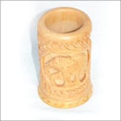 White Wood Carving Glass