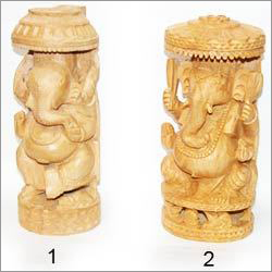 White Wood Ganesha