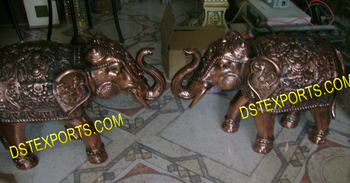 METAL ELEPHANT STATUES 