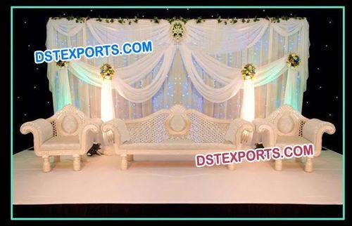 Latest Wedding Pearl Carved Sofa Set
