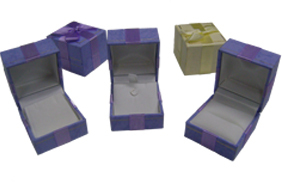 Jewellery Box - Cardboard 2x2x2 Inches Purple Lid, Secure Storage Gift Presentation