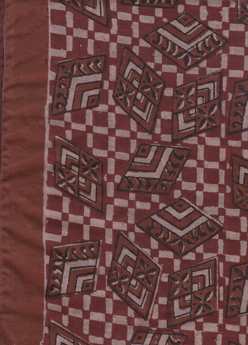 Embroided Chanderi Dress Material