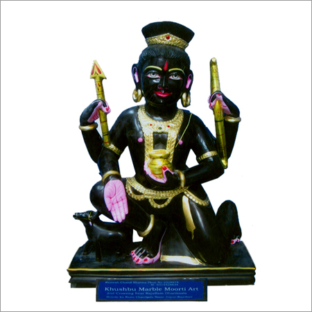 Black Marble Shani Dev Statue