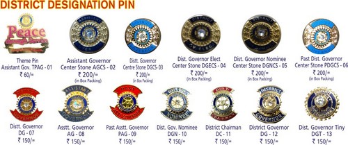 Rotary District Designation Pins