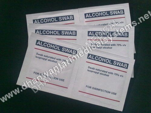 White Use Alcohol Swab