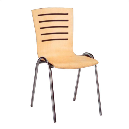 Cafetaria Chair - Plastic & Metal, 17.7x19.7x36 inches, Beige | Durable, Comfortable, Stackable, Lightweight, Easy to Clean