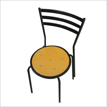 Chair - Metal & Wood, 16x16x18 Inches, Black | Durable, Comfortable, Stylish, Lightweight, Stackable