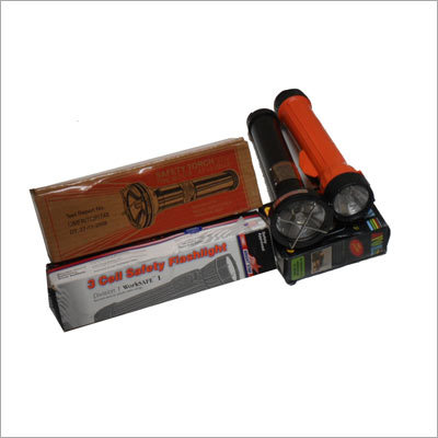 Safety Torch - Brass Body, Variable Length, Orange Color | Bright Light, Intrinsically Safe, Long Life, Robust Design, Weatherproof, Dual Action Switch