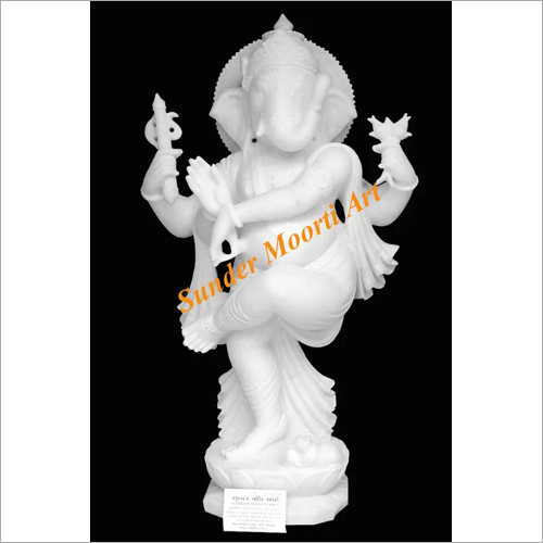Marble Dancing Ganesha Statue