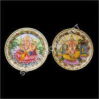 Ganpati Painted Marble Plate