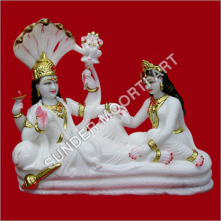 Eco-Friendly Vishnu Laksmi Marble Statue