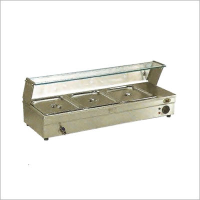 Hot Bain Marie - Stainless Steel 4 Compartments Adjustable Temp | Even Heating Corrosion Resistant Easy Cleaning