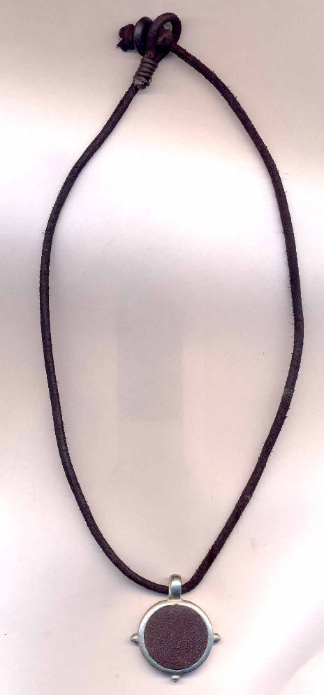 METAL LEATHER RING NECKLACE