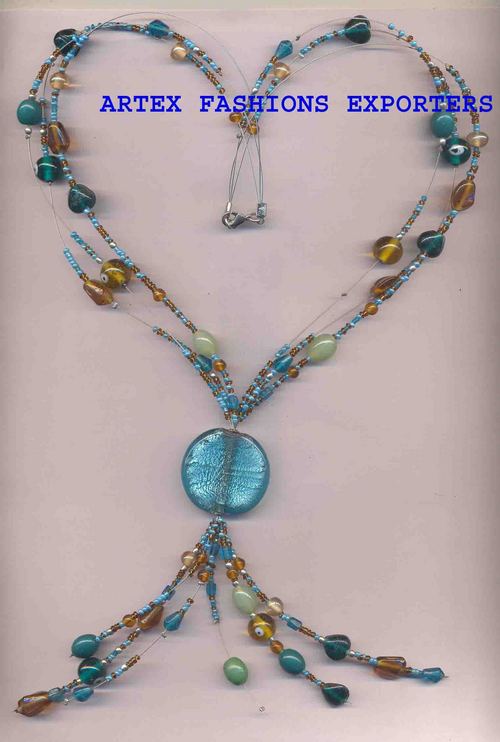 SLIVER FOIL GLASS, SEED BEADS JEWELRY