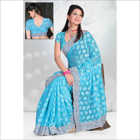 Jacqurd Chiffon Saree