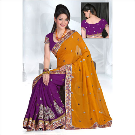 Fancy Embroidered Saree