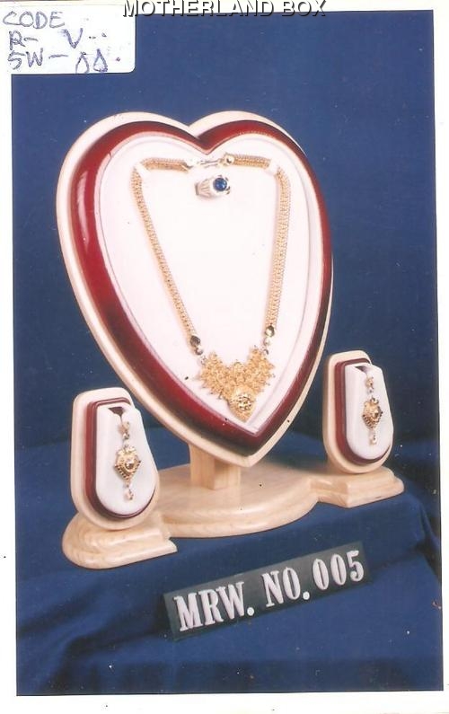 Rose Wood Heart Shape Necklace Stand - Rosewood, Variable Size, Dark Red | Elegant Display, Durable Jewelry Protection