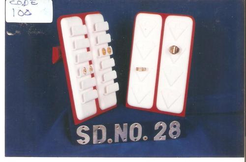 Display Stand - Plastic, 10x5x2 Inches, Red | Capacity 10 Pieces, Compact, Durable, Easy Assembly, Protective Case