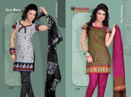 Unstiched cotton print salwar suite
