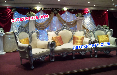Indian Wedding Royal Silver Sofa
