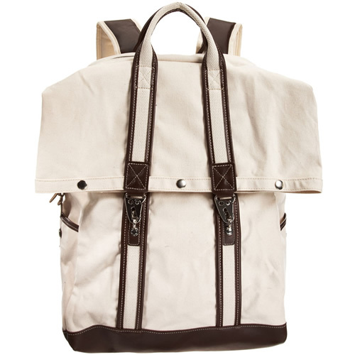 Canvas Bag With Leather Trims