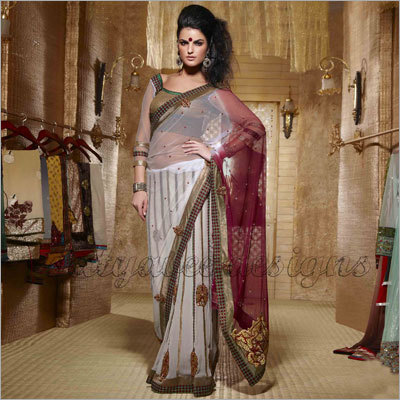Faux Embroidered Sarees