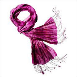 Designer Scarves - Silk, 70x10 Inches, Purple | Soft Texture, Stylish Design, Fringed, Elegant Look