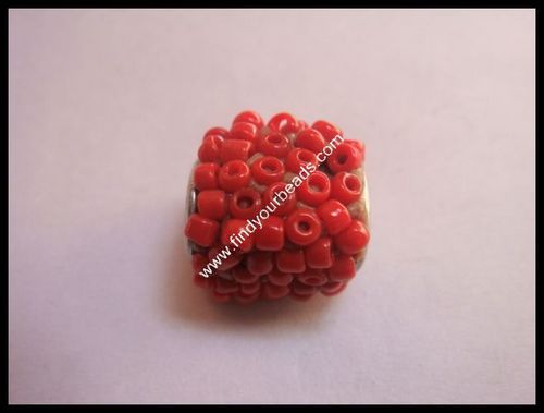 Seed Beads - Glass 2-3mm Red, Round, 0.8mm Hole, Small Size, Uniform Shape, Durable Material