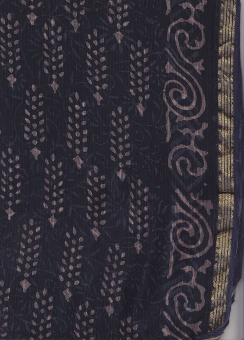Cotton Zari Pati Suit Designing