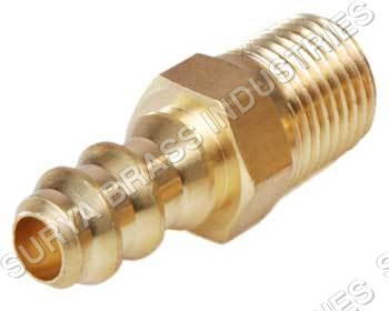 Male-Barb-Nipple - Brass, 6-12mm, Gold, NPT Thread | Secure Connection, Durable, Reliable Seal, 100psi Pressure