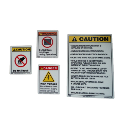 Safty Sign Labels