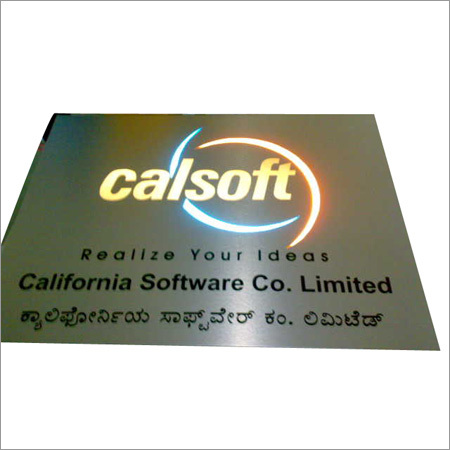2D Sign Board - Metal, Variable Size, Silver, Anodized Finish | Durable Design, High Strength, Customizable, Easy Installation