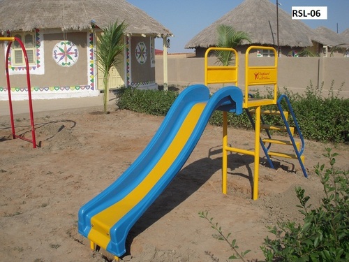 FRP Wave Slide - 3 Feet Height, 6' x 2' Surface Area | Mesmerizing Design, Fine Finish, Lightweight Durability