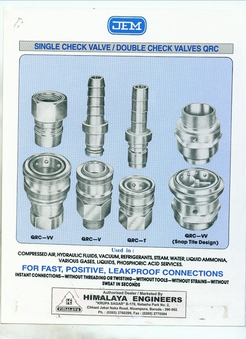 Quick Release Coupling - Double Check Valve Quick Release Coupling