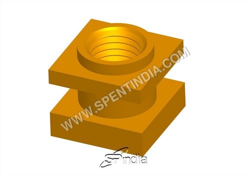 BRASS MOULDING SQUARE NUT - Brass, Polished Finish | Durable, Corrosion Resistant, Secure Fastening, Precise Tolerance