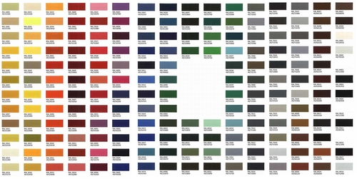Paint Colour Shade Charts