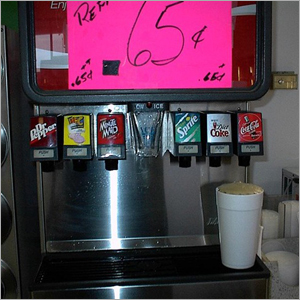 Soda Fountain Machine - Stainless Steel, 36" x 24" x 48", 120V | 10 Gallon Capacity, 8 Dispensers, Customizable Options, Efficient Cooling, Easy Operation