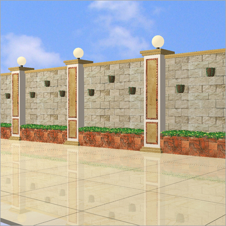 Interior Decorators/Decorative Items - Stone & Wood, Beige, Variable Dimensions | Durable Design, Weather Resistant, Easy Installation