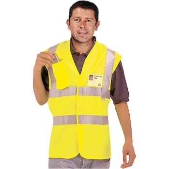 High Visibility Waist Coat With Phone Pocket