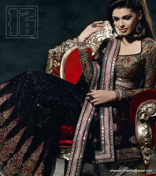 Black Net Saree 