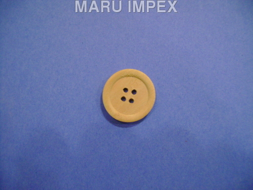 Round Yellow Wood Ring Buttons 4 Hole Haldu