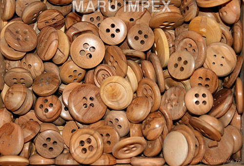 Wood buttons