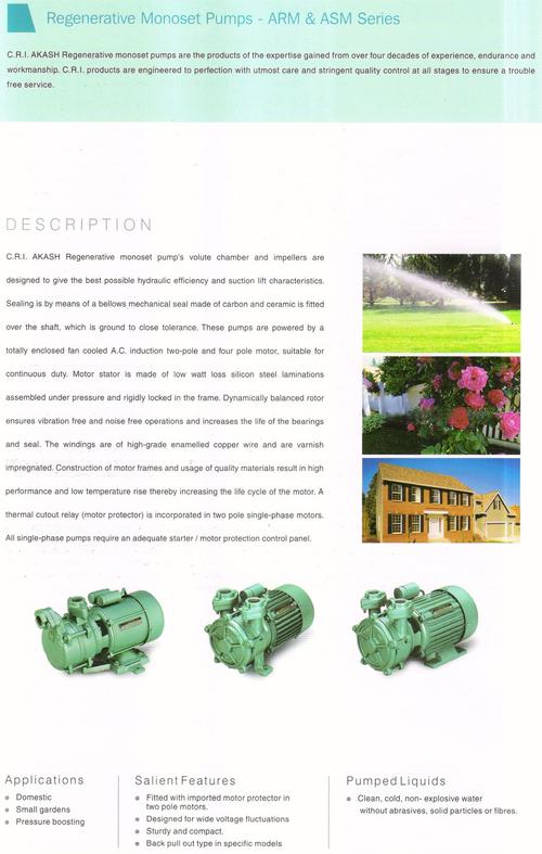 Regenerative Monoset Pumps