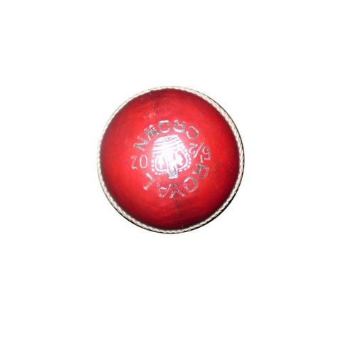 Royal Crown Cricket Leather Ball - Four Piece Design Cork Center with Superior Quality Wool | Durable Hand Sewn with Cotton Available in Red White Yellow Orange Pink Purple