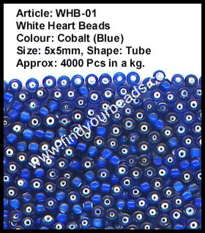 White Heart Beads
