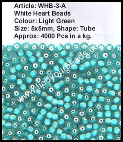 White Heart Beads