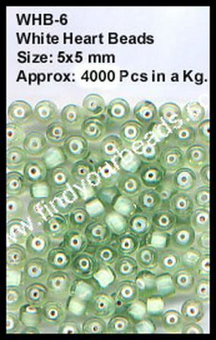 White Heart Beads